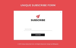 Unique Subscribe Form a Flat Responsive Widget Template