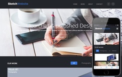 Sketch Website Corporate Flat Responsive web Template