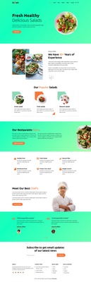 Salads a website template for foodies