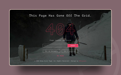 Berg Error Page Flat Responsive Widget Template