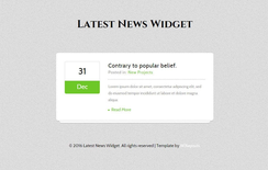 Latest News Responsive Widget Template