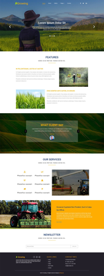 Growing an Agriculture Category Bootstrap Responsive Web Template