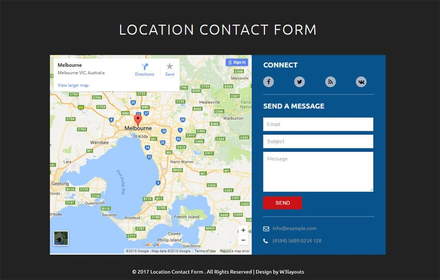 Location Contact Form Flat Responsive Widget Template