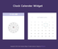 Clock Calendar Responsive Widget Template