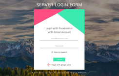 Server Login Form a Flat Responsive Widget Template