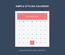 Simple Stylish Calendar Responsive Widget Template