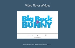 Video Player Responsive Widget Template