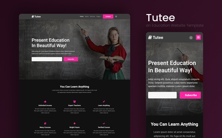 Tutee a Dynamic Learning Template