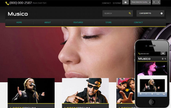 Musico online shopping music Mobile Website Template