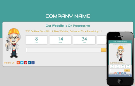 Professory Under Construction Mobile Website Template