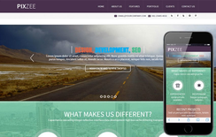 Pixzee a Singlepage Multipurpose Flat Bootstrap Responsive web template