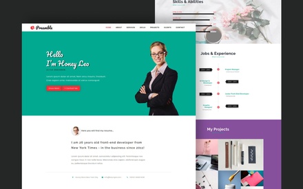 Preamble a Personal Category Bootstrap Responsive Web Template