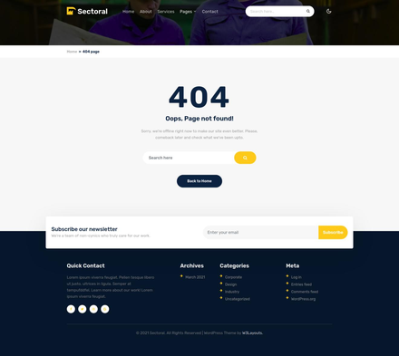 Sectoral Website Template