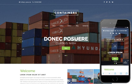 Containers an Industrial Category Bootstrap Responsive Web Template