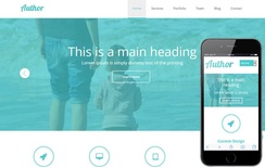 Agency Author Portfolio Flat Responsive Web Template