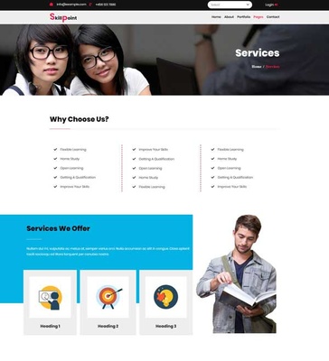 Skill Point an Education category Flat Bootstrap Responsive Web Template