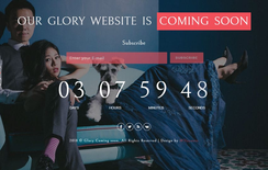 Glory Coming Soon Flat Responsive Widget Template