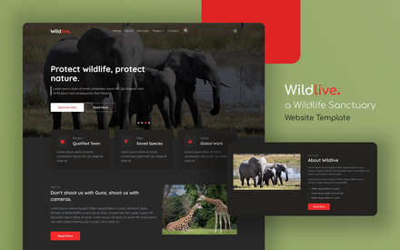 Wildlive an animals and pet’s category website template