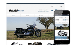 Bikes Market automobile Mobile Website Template