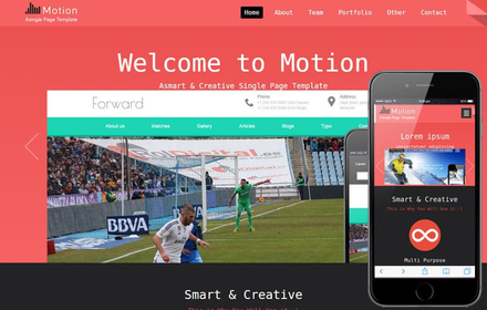 Motion a Personal Portfolio Flat Responsive Web Template