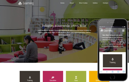 Learning An Education Category Flat Bootstrap Responsive  Web Template