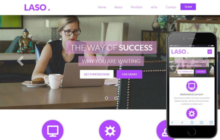 Laso a Singlepage Personal Portfolio Flat Bootstrap Responsive web template