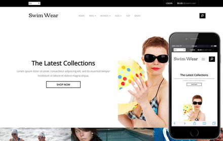 Swim Wear a Flat Ecommerce Bootstrap Responsive Web Template