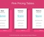 Pink Pricing Tables A Flat Responsive Widget Template