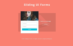 Sliding Ui Forms a Flat Responsive Widget Template