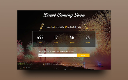 Event Coming Soon Responsive Widget Template