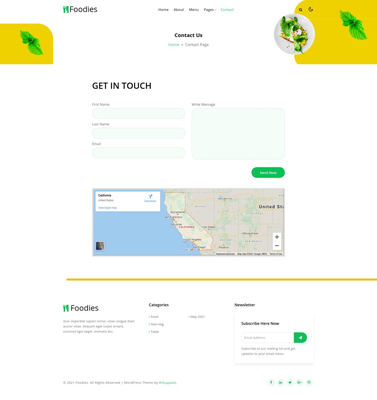 Foodies Website Template