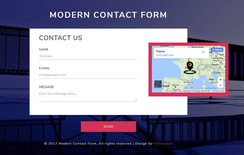 Modern Contact Form Responsive Widget Template