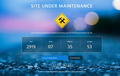 Site Under Maintenance Flat Responsive Widget Template