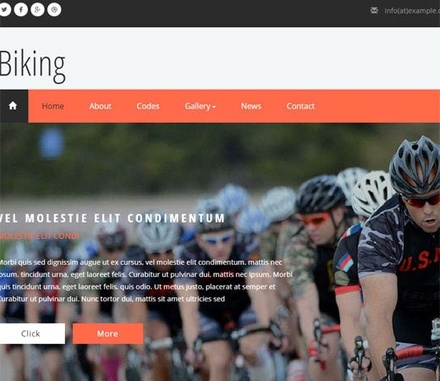 Cycling a Sports Category Flat Bootstrap Responsive Web Template