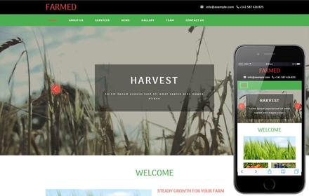 Farmed an Agriculture Category Flat Bootstrap Responsive Web Template