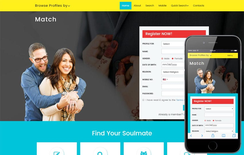 Match – Matrimonial Category Bootstrap Responsive Website Template