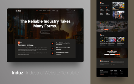 Induz a Industrial Website Template