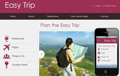 Easy Trip web and mobile website template for free