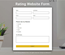 Rating Website Form Responsive Widget Template