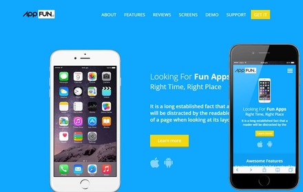 App Fun v2 a Mobile App Landing Flat Bootstrap Responsive Web Template