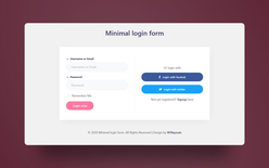 Minimal Login Form