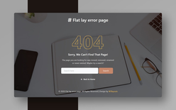 Flat Lay 404 Error Page