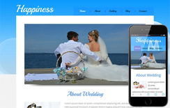 Happiness wedding planner Mobile Website Template