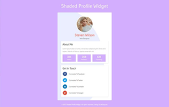 Shaded Profile Widget a Flat Responsive Widget Template