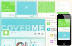 Social Summer UI KIT Flat Responsive web template