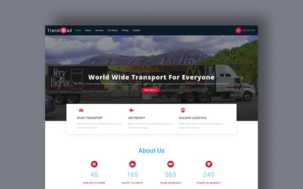 Trans load a Transport Category Bootstrap Responsive Web Template