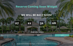 Reserve Coming Soon Flat Responsive Widget Template