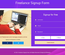 Freelance Signup Form Flat Responsive Widget Template