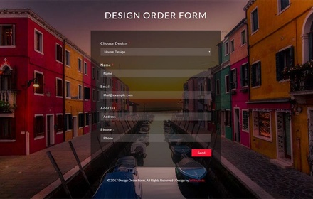 Design Order Form a Flat Responsive Widget Template