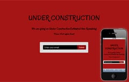 Estimated Under Construction Web and Mobile Template